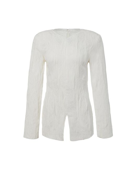 RÙADH White The Edith Crepe Top