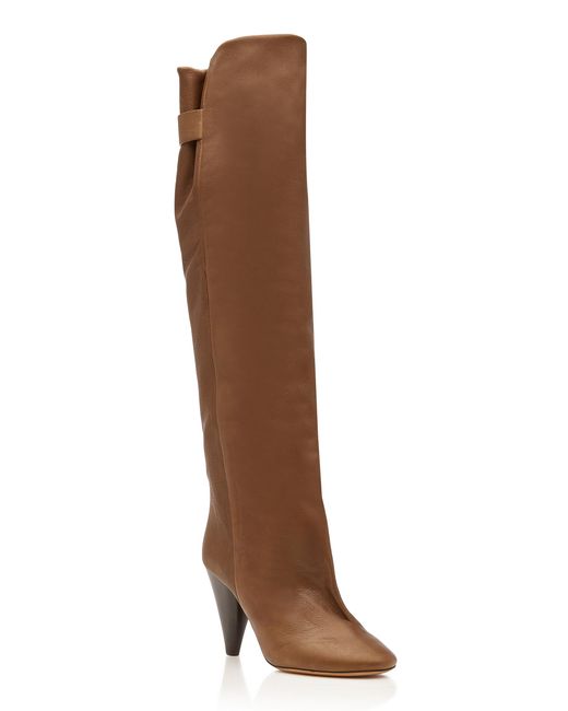 Isabel Marant Lacine Leather Boots in Brown | Lyst Australia