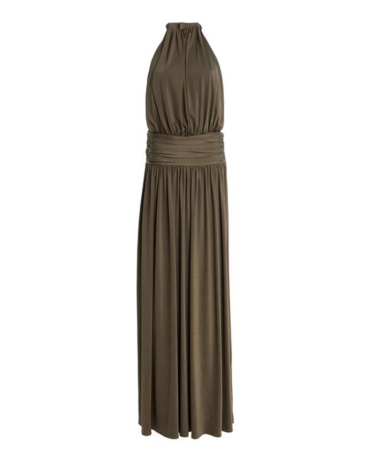 Arcina Ori Natural Santina Jersey Maxi Halter Dress
