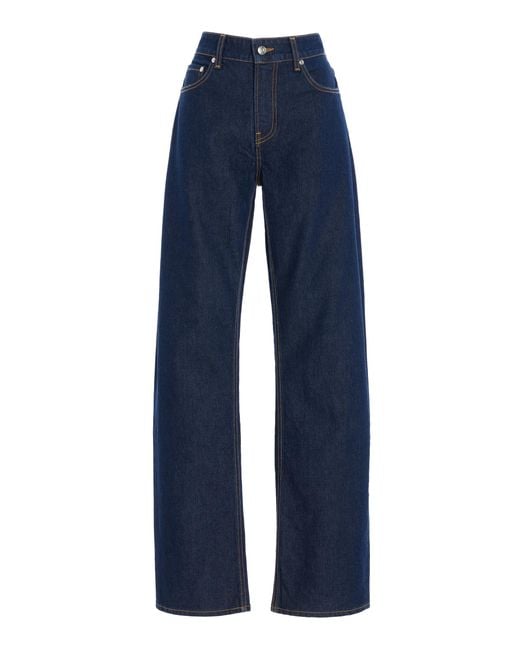 EB DENIM Blue Alida Mid-Rise Bowed Jeans