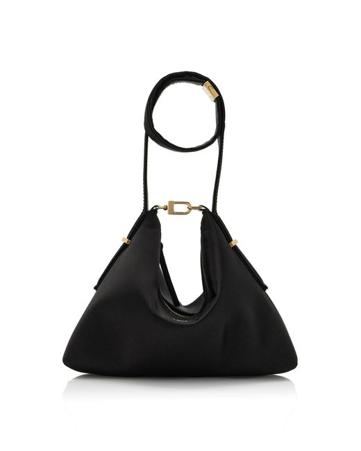 Totême  Black Bevel Satin Wristlet