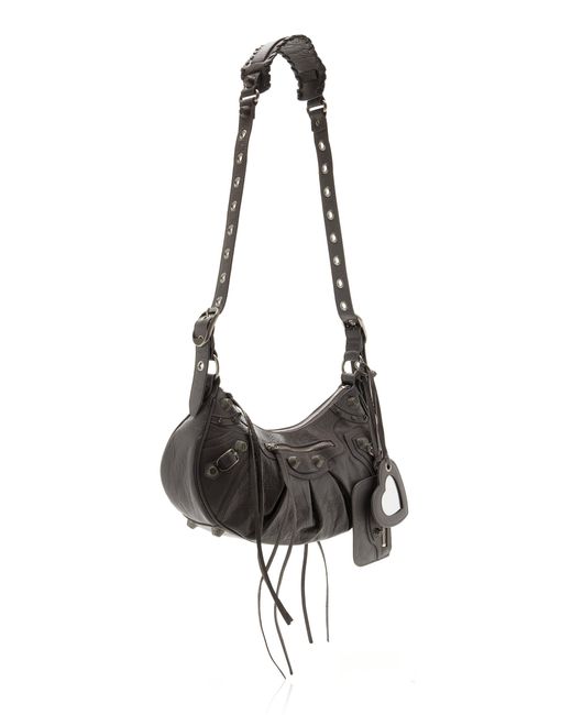 Balenciaga Black Le Cagole Small Leather Shoulder Bag