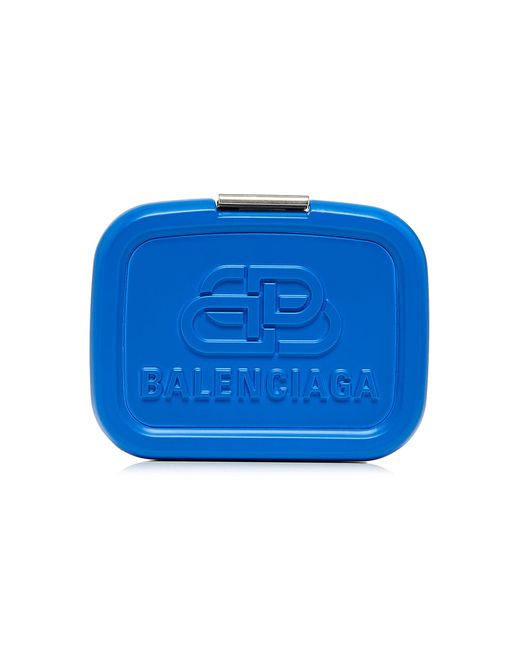 Balenciaga Blue Lunch Box Mini Leather Case Bag