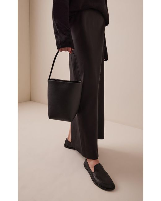The Row White Small N/S Park Leather Tote Bag
