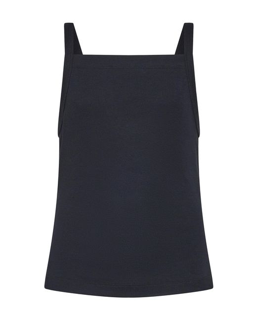 OSSOU Blue Orlen Paneled Cotton Tank Top