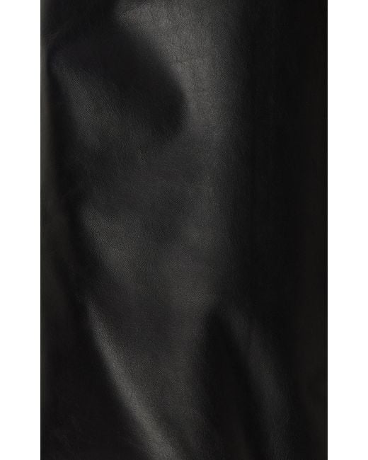 The Row Black Babil Leather Coat