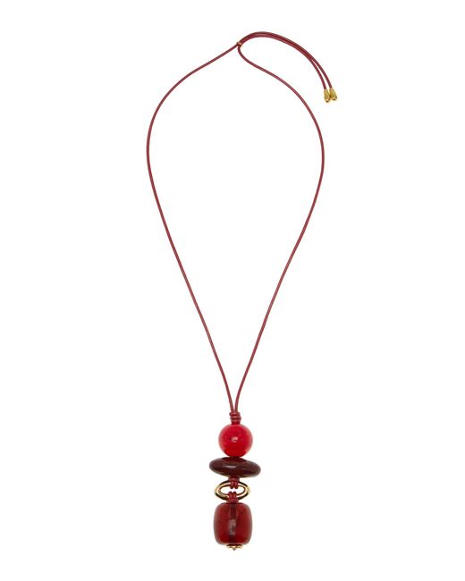 Lizzie Fortunato Red Museo Cord Ii Necklace