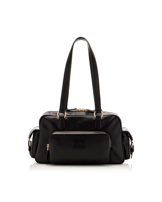Miu Miu Black Pocket Leather Bag