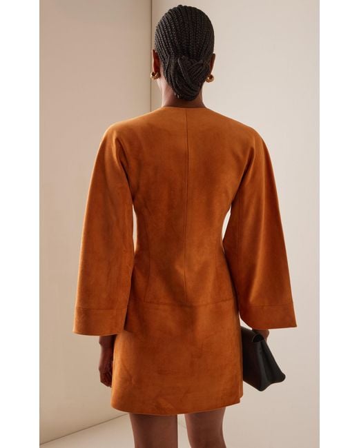 Alexis Orange Anesa Faux Suede Mini Dress