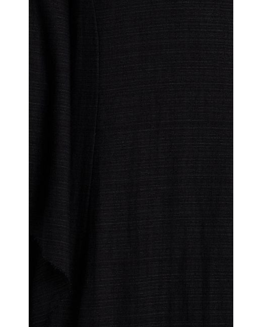 Gabriela Hearst Black Sigrud Draped Wool-silk Maxi Dress