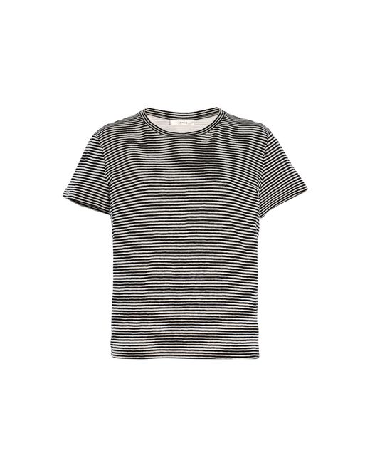 FRAME Gray The Linen Baby Tee