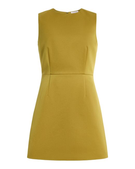 Staud Green Garden Satin Mini Dress