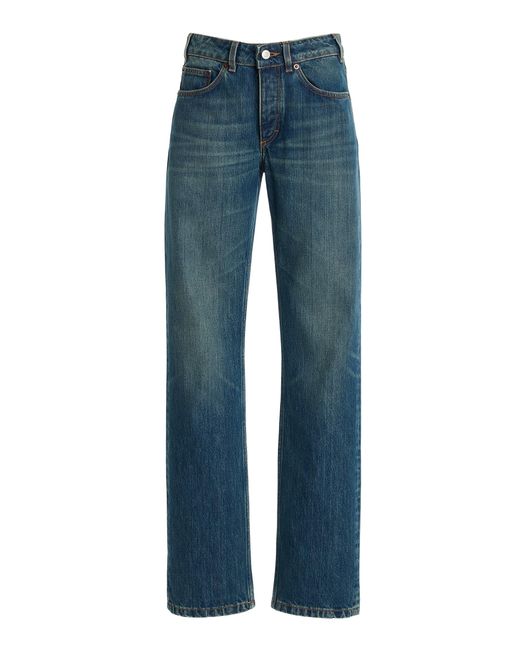 Jeanerica Blue Sisli Mid-Rise Straight-Leg Jeans