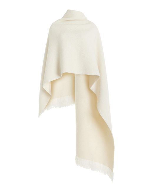 Proenza Schouler White Bouclé Knit Shawl