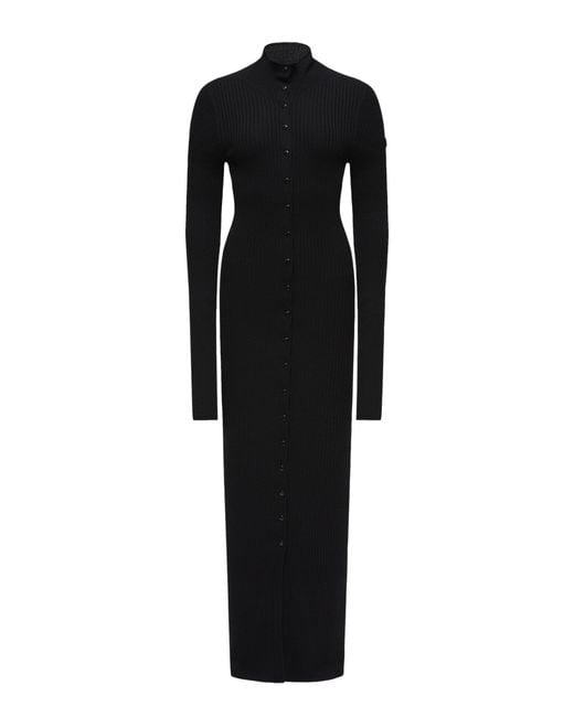 Moncler Genius Black X Ee72 By Edward Enninful Wool Turtleneck Dress
