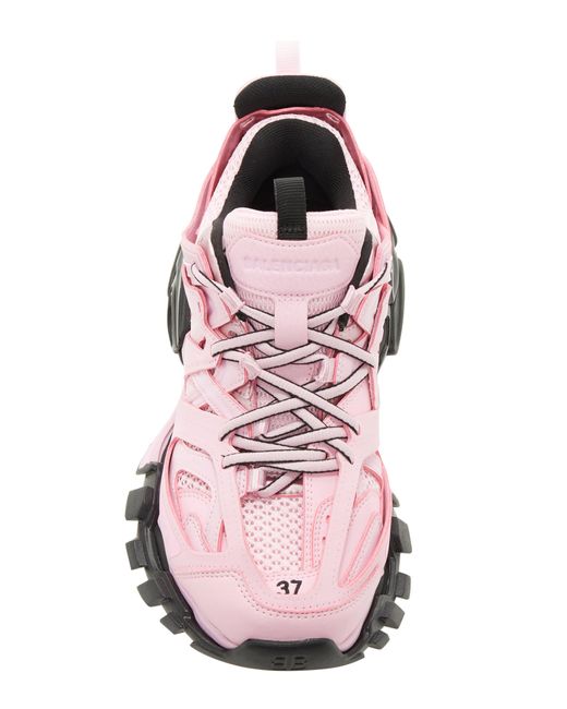 Balenciaga Rubber Track Mesh Sneakers in Pink - Lyst
