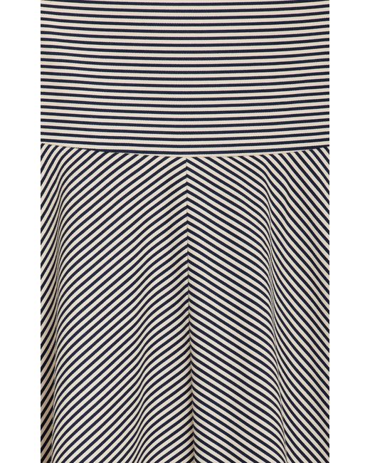 Brandon Maxwell Gray Exclusive The Poppy Striped Cotton-twill Maxi Skirt