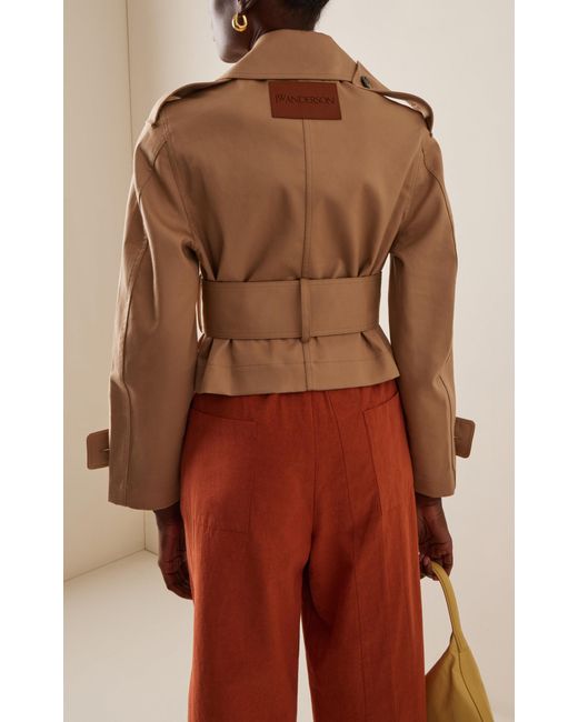 J.W. Anderson Natural Cropped Cotton Trench Jacket