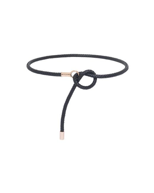 Gabriela Hearst Black Rope Leather Belt