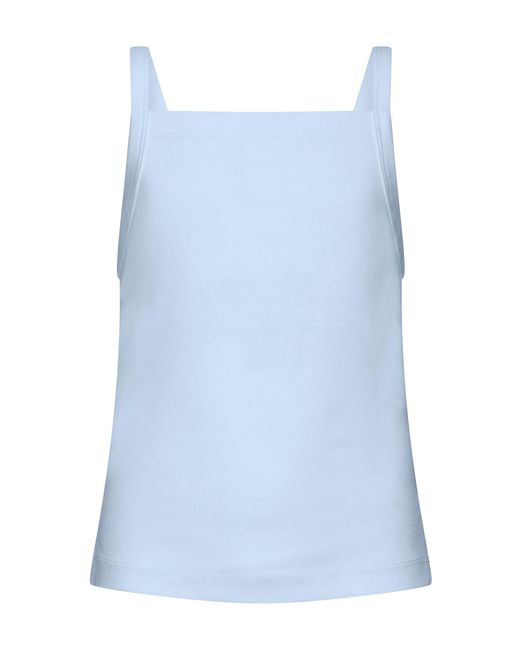 OSSOU Blue Orlen Paneled Cotton Tank Top