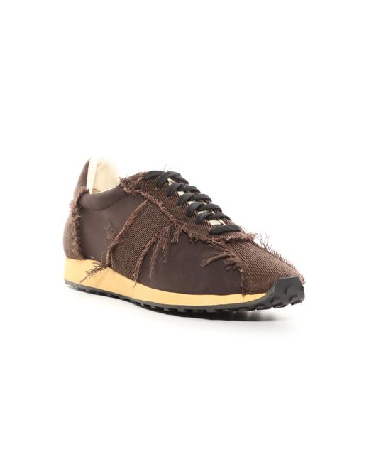 The Row Brown Mica Wool; Linen; And Nylon Sneakers