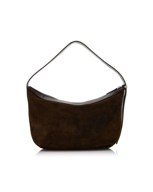 Staud Brown Demy Large Suede Shoulder Bag