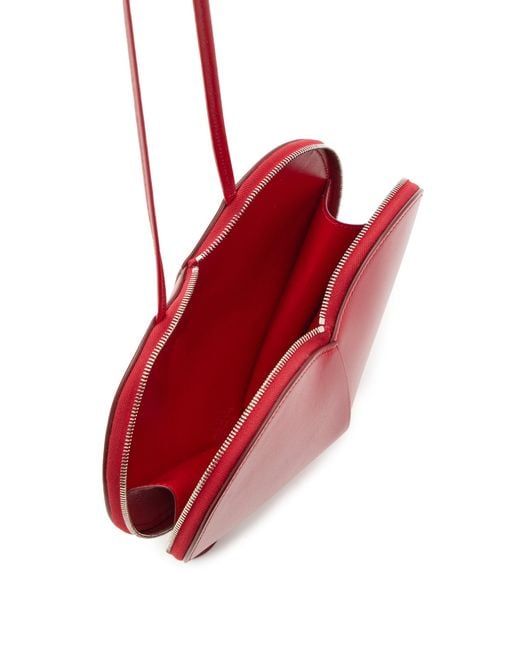Alaïa Red Cour Small Leather Shoulder Bag