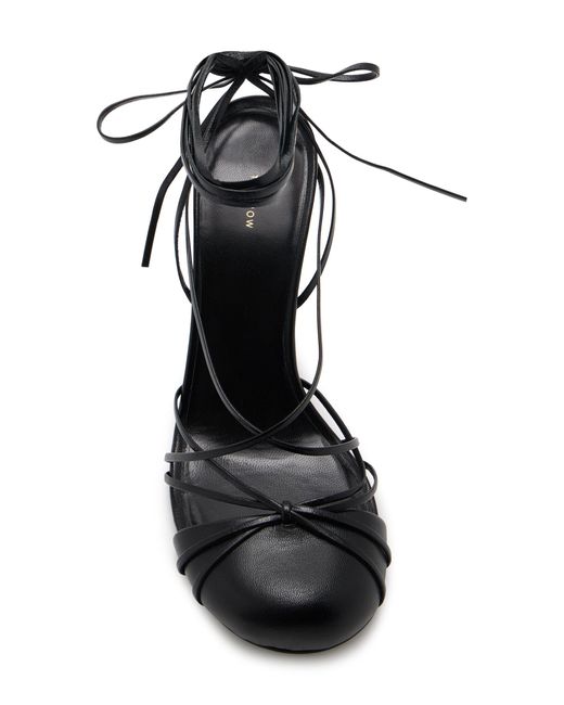 The Row Black Joan Lace-up Leather Sandals