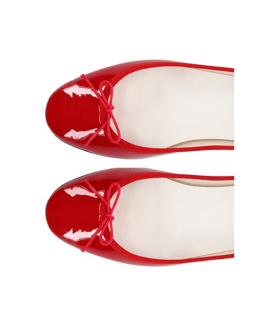 Repetto Red Camille Patent Leather Ballet Pumps