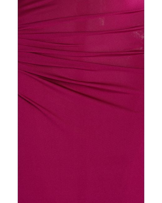 16Arlington Pink Nubria Gathered Jersey Maxi Dress