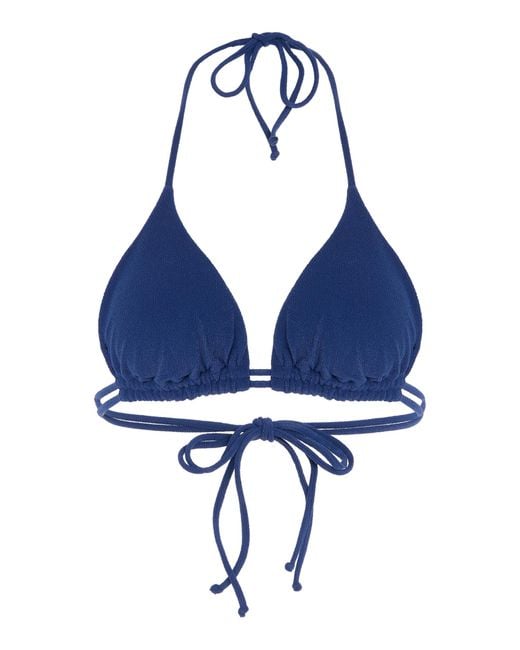 Oas Blue Exclusive Riviera Starry Azzurra Knit Bikini Top