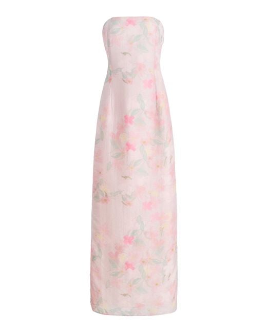 BERNADETTE Pink Elora Organza Maxi Dress