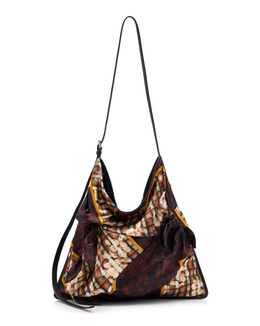 Dries Van Noten Red Printed Scarf Bag