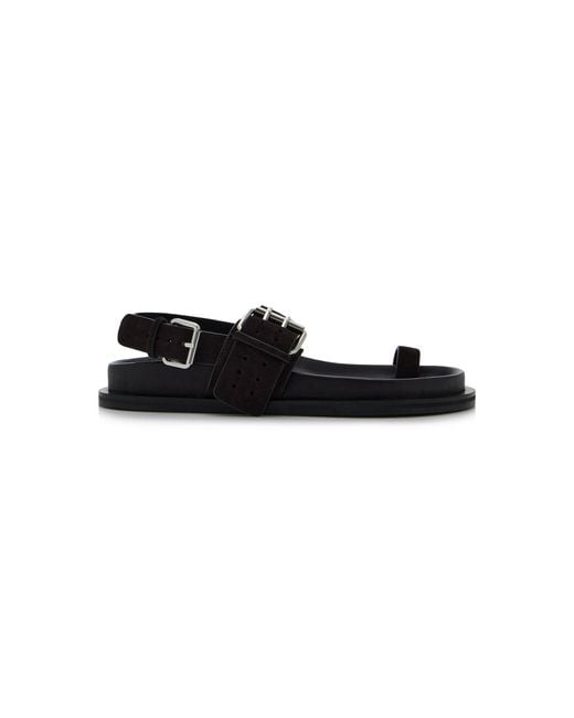 A.Emery Black Hattie Suede Sandals