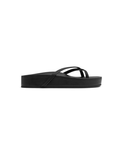 St. Agni Black Cross Strap Flatform