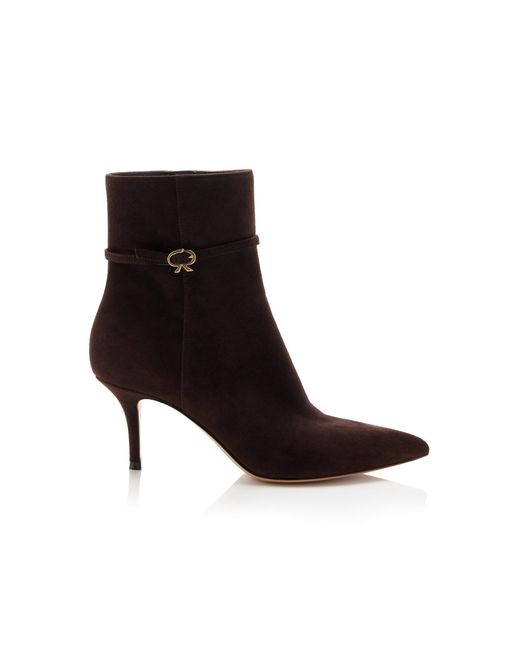 Gianvito Rossi Black Suede Ankle Boots