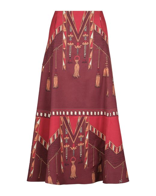 Johanna Ortiz Sacred Geometries Printed Silk-Cotton Midi Skirt