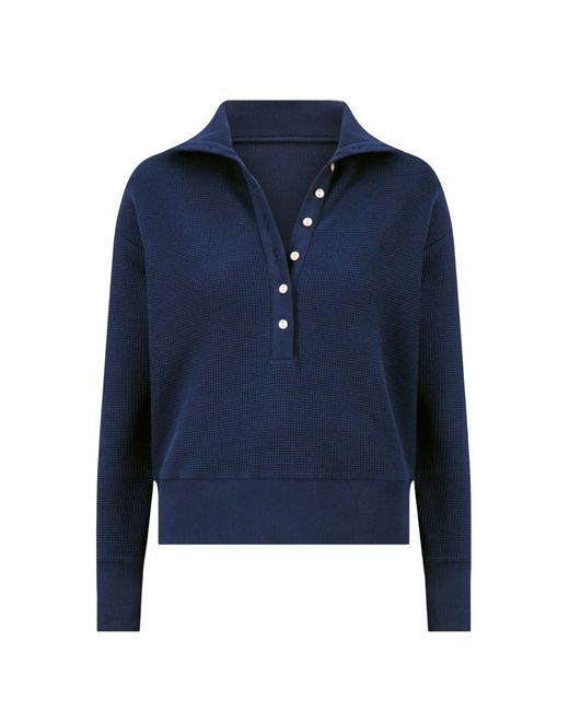 NEGATIVE Blue Waffle Knit Pullover