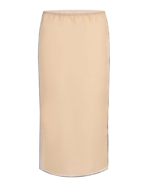 Khaite Natural Sydni Silk Organza Midi Skirt