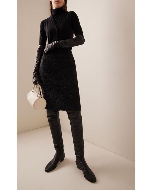 The Row Black Awar Leather Over-the-knee Boots