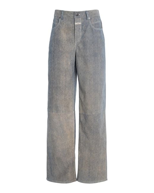 Closed Gray Nikka Denim-Printed Suede