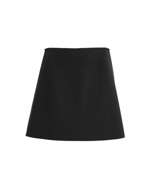 Birrot Black Exclusive Lay3 Crepe Mini Skirt