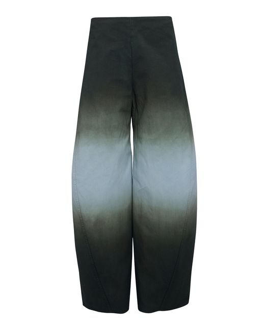Alaïa Green Twisted Ombre Cotton Pants