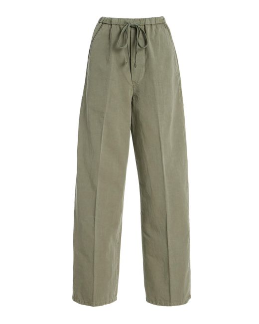 Citizens of Humanity Green Aurora Cotton-Flax Drawstring Pants