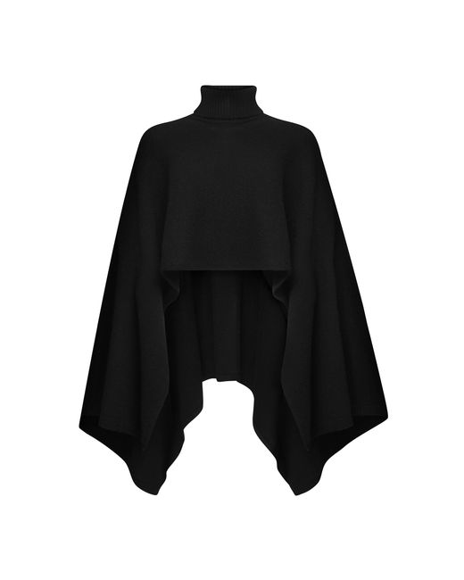 DI STAVNITSER Black Cashmere Blend Poncho