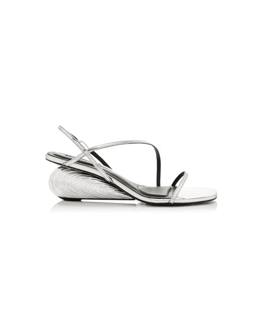 Jonathan Simkhai Bridget Metallic Wedge Leather Sandals
