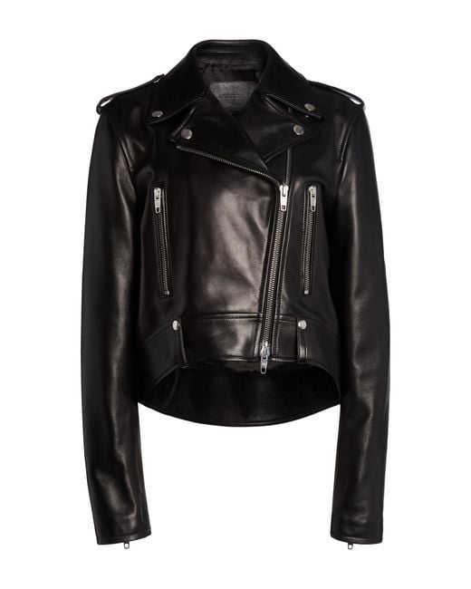Balenciaga Black Leather Biker Jacket