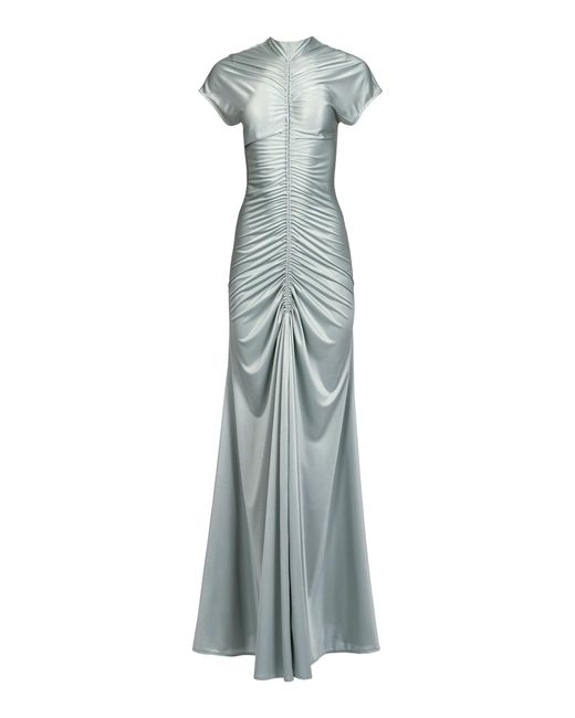 Francesca Miranda Metallic Cassandra Ruched Maxi Dress