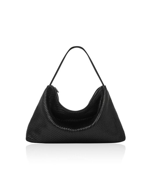 St. Agni Black Woven Hobo Bag