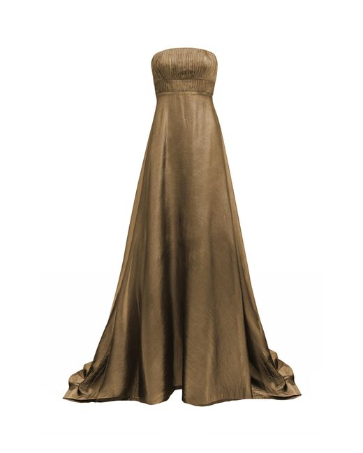 Francesca Miranda Natural Akoniton Silk Maxi Dress